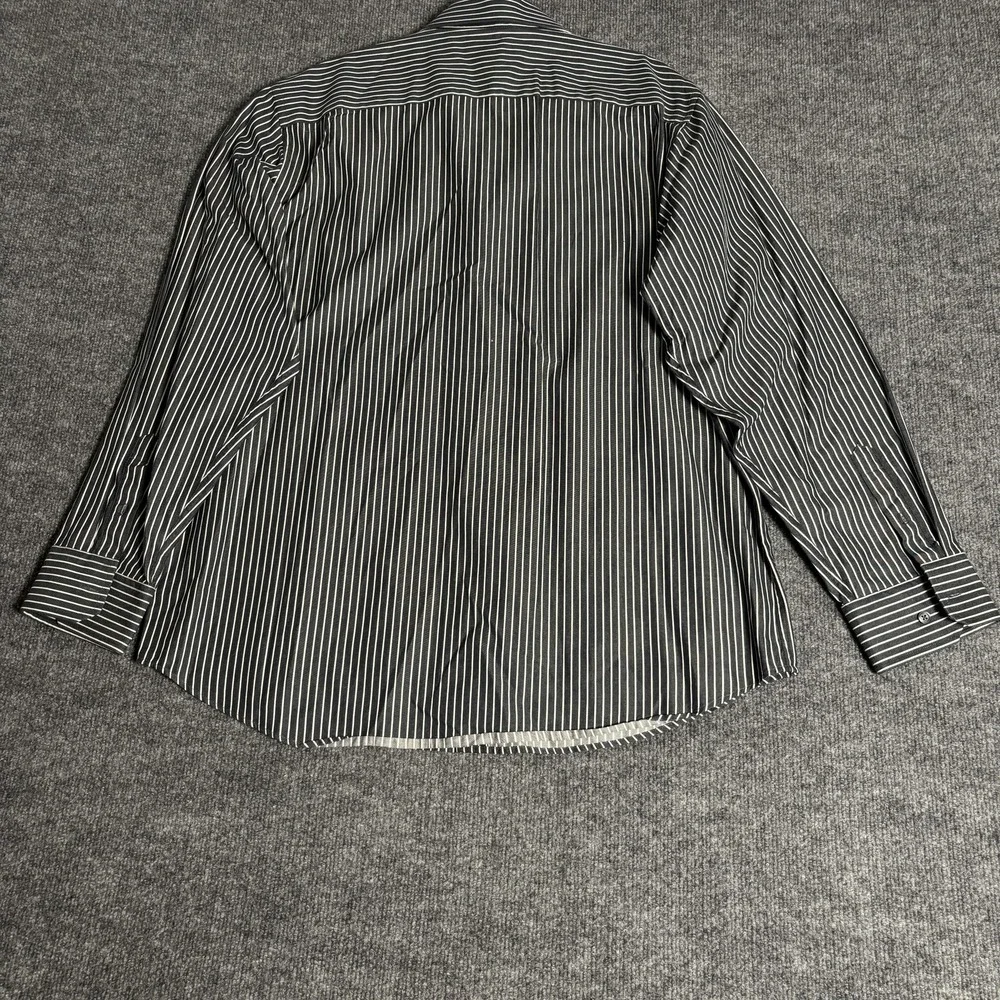 Banana Republic Shirt Mens XL Black White‎ Stripe Button Up Long Sleeve Cotton